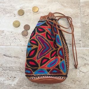 Gypsy boho coin bag purse pouch hand made unique